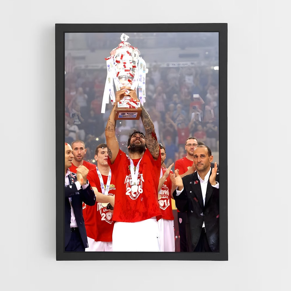 Poster La Victoire d'Olympiacos – affiche Basketball (vue 2)